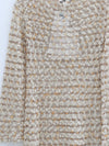 SWAYING 25 Fall/Winter Collection: Silk-Wool Mesh Long-Sleeve Dress with Cutout Detail (SW-SW25AW2L06C2S2-TUO, Camel)